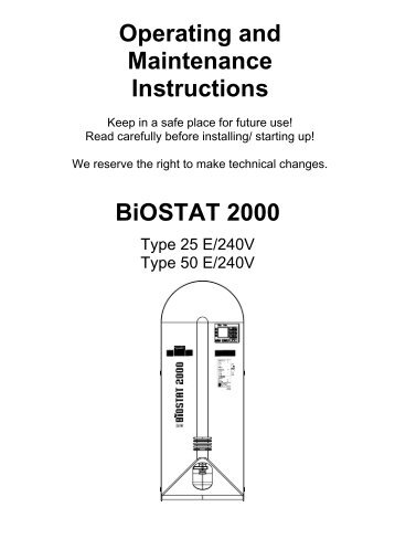 BiOSTAT 2000 - Lifescience Products