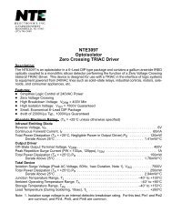 NTE3097 Optoisolator Zero Crossing TRIAC Driver