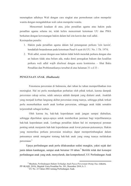 permasalahan hukum perkawinan dalam praktek pengadilan ...