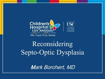 Reconsidering Septo-Optic Dysplasia (Mark Borchert, MD) - PDF