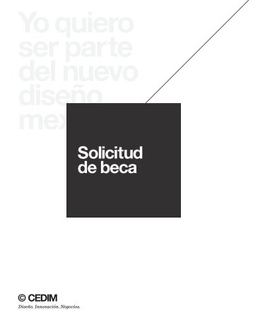 Solicitud de beca - cedim