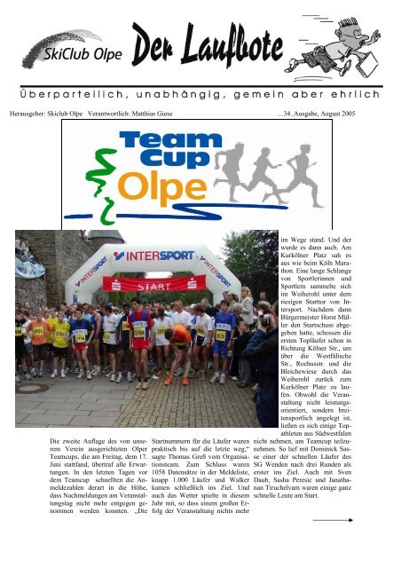 Laufbote Nr. 34 - Skiclub Olpe