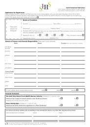 SHHS Application form Col.indd - South Hampstead High School
