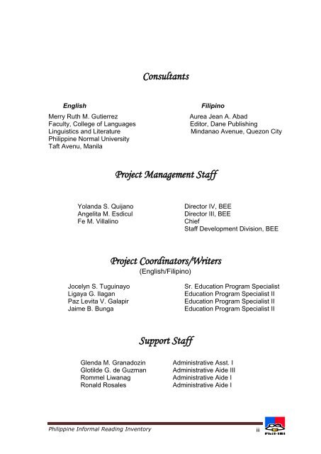 manual (silent reading) - Department of Education Regional Office 6