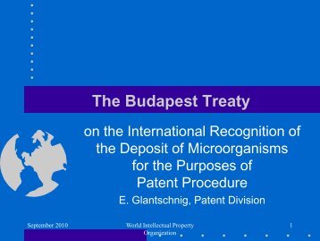 The Budapest Treaty - 12th International Conference on Culture ...