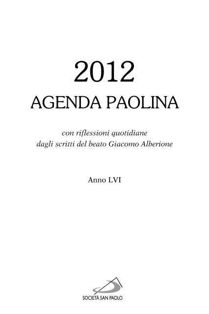 AGENDA PAOLINA - Societa San Paolo