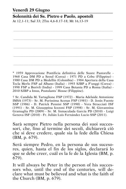 AGENDA PAOLINA - Societa San Paolo