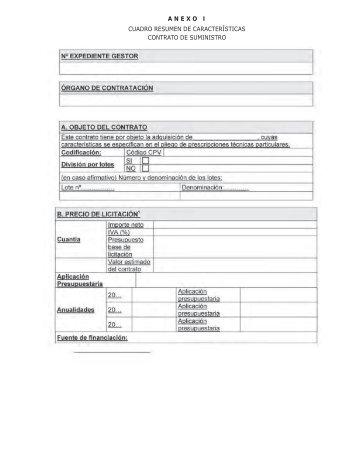 anexo i cuadro resumen de caracterÃ­sticas ... - Noticias JurÃ­dicas