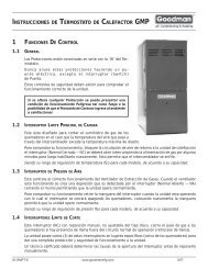 instrucciones de termostato de calefactor gmp - Goodman