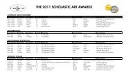 THE 2011 SCHOLASTIC ART AWARDS