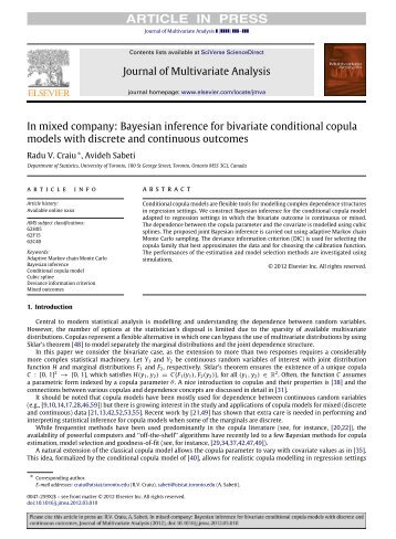 Bayesian inference for bivariate conditional copula models with ...