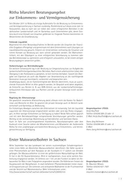 Infodienst Landwirtschaft 4/2012 - Sächsisches Staatsministerium ...