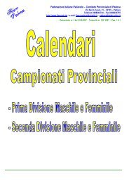 Federazione Italiana Pallavolo â Comitato Provinciale di ... - FIPAV