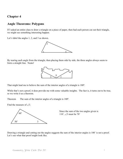Chapter 4 Polygons Hanlon Math