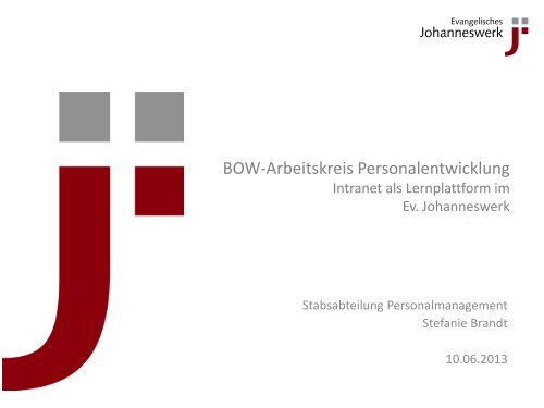 Jonet - Arbeitskreis Personalentwicklung des BOW