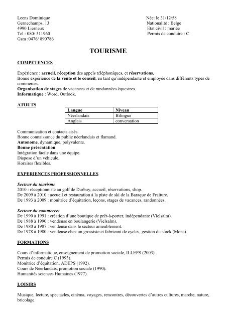 Cv Mme Leens