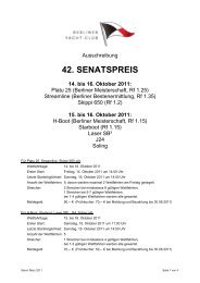 42. SENATSPREIS 14. bis 16. Oktober 2011 - Platu25.de