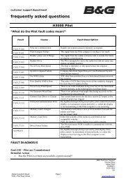 What do the Pilot fault codes mean? - B&G