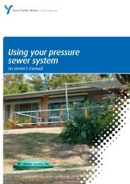 Using your pressure sewer system - Yarra Valley Water