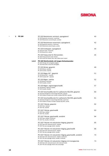 Surcharges/Majorations - Simona AG