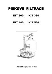 NÃ¡vod - pÃ­skovÃ¡ filtrace - eBazeny