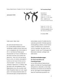 Jahresbrief 2006 - Die Beauftragte fÃ¼r Chancengleichheit in der ...