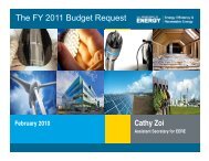 The FY 2011 Budget Request - Environmental and Energy Study ...