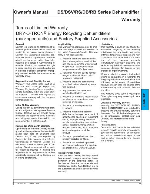 dectron dsv installation manual dectron dsv installation manual