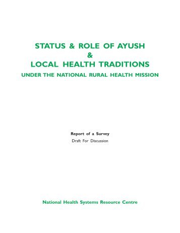 Status & Role of Ayush & Local Health Traditions.pmd - Similima