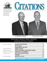 VENTURA COUNTY TRIAL LAWYERS ANNUAL JUDGES' NIGHT