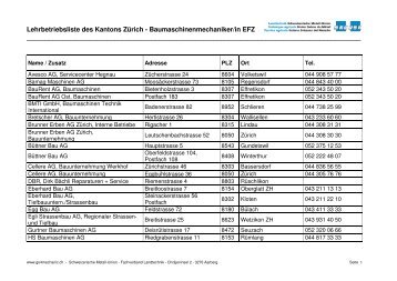 Zürich (pdf) - Schweizerische Metall-Union