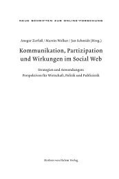 Kommunikation, Partizipation und Wirkungen im Social Web