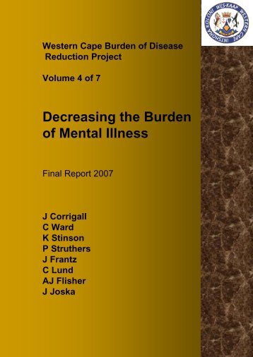 (Volume 4) - Mental Health Disorders - Vula - University of Cape Town