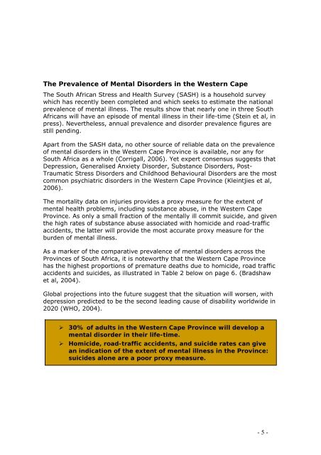 (Volume 4) - Mental Health Disorders - Vula - University of Cape Town