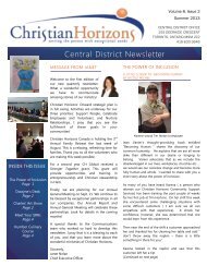 Central District Newsletter - Christian Horizons