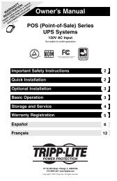 Manual del Propietario para UPS POS 932716 - Tripp Lite