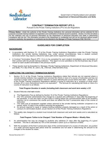 Contract Termination Report PTI.3 - Department of Advanced ...