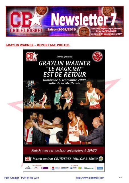 saison 2009-2010 - SpÃ©ciale reportage photos ... - Cholet Basket