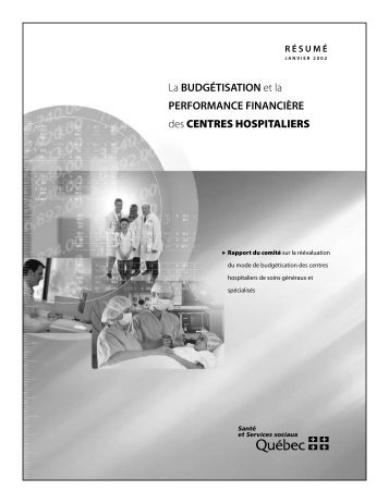 La budgÃ©tisation et la performance financiÃ¨re des centres hospitaliers
