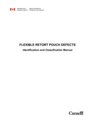 flexible retort pouch defects - Agence canadienne d'inspection des ...