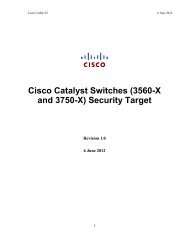 Cisco Catalyst Switches (3560-X and 3750-X ... - Common Criteria