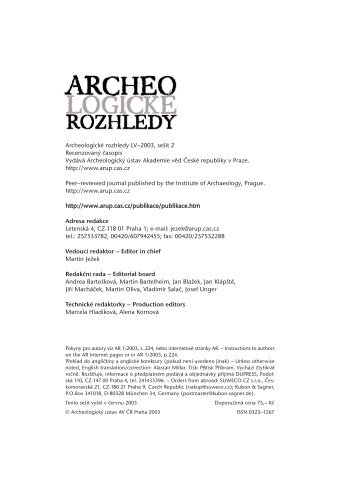 2003_2 - Archeologický ústav AV ČR