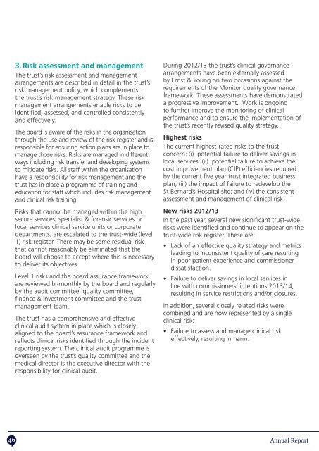 Annual report 2012-13 - West London Mental Health NHS Trust