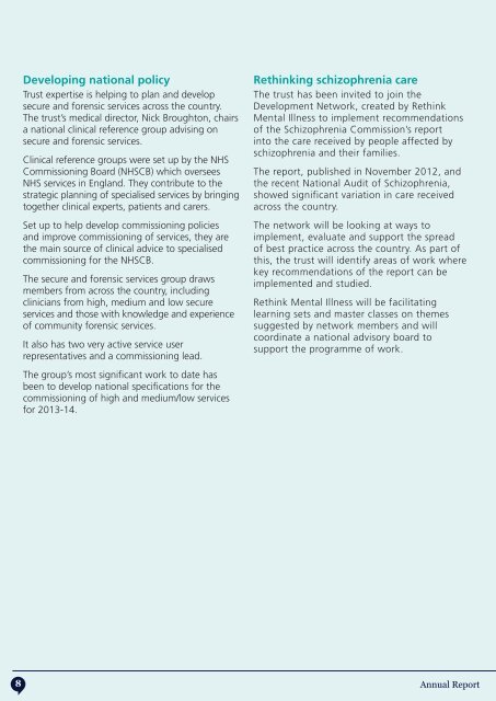 Annual report 2012-13 - West London Mental Health NHS Trust