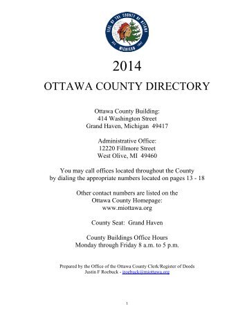 OTTAWA COUNTY DIRECTORY