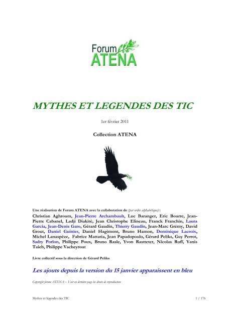 MYTHES ET LEGENDES DES TIC - Forum Atena