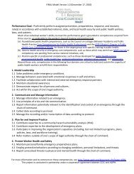 Public Health Preparedness and Response Core Competency Model