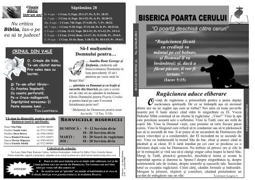 schita buletin 04.09.11 - Biserica Penticostala Poarta Cerului ...