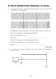 6. Exam Questions: Edexcel A Level