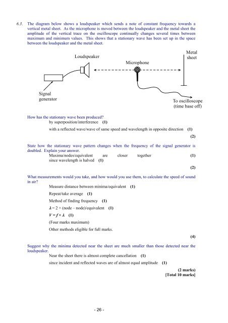 6. Exam Questions: Edexcel A Level